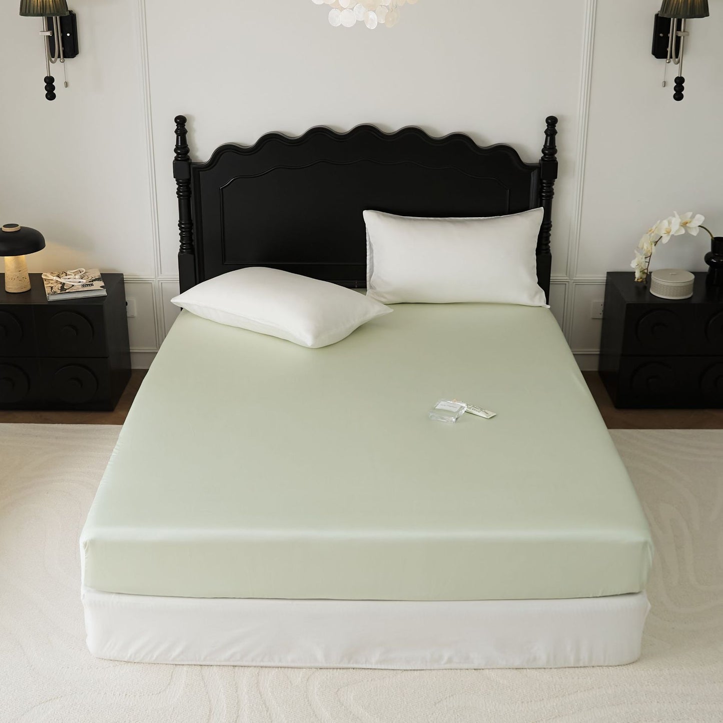 LF-grade Tencel Lyocell Fiber Summer Cool Feeling Ice Silk Solid Color Single Product Bed Sheet