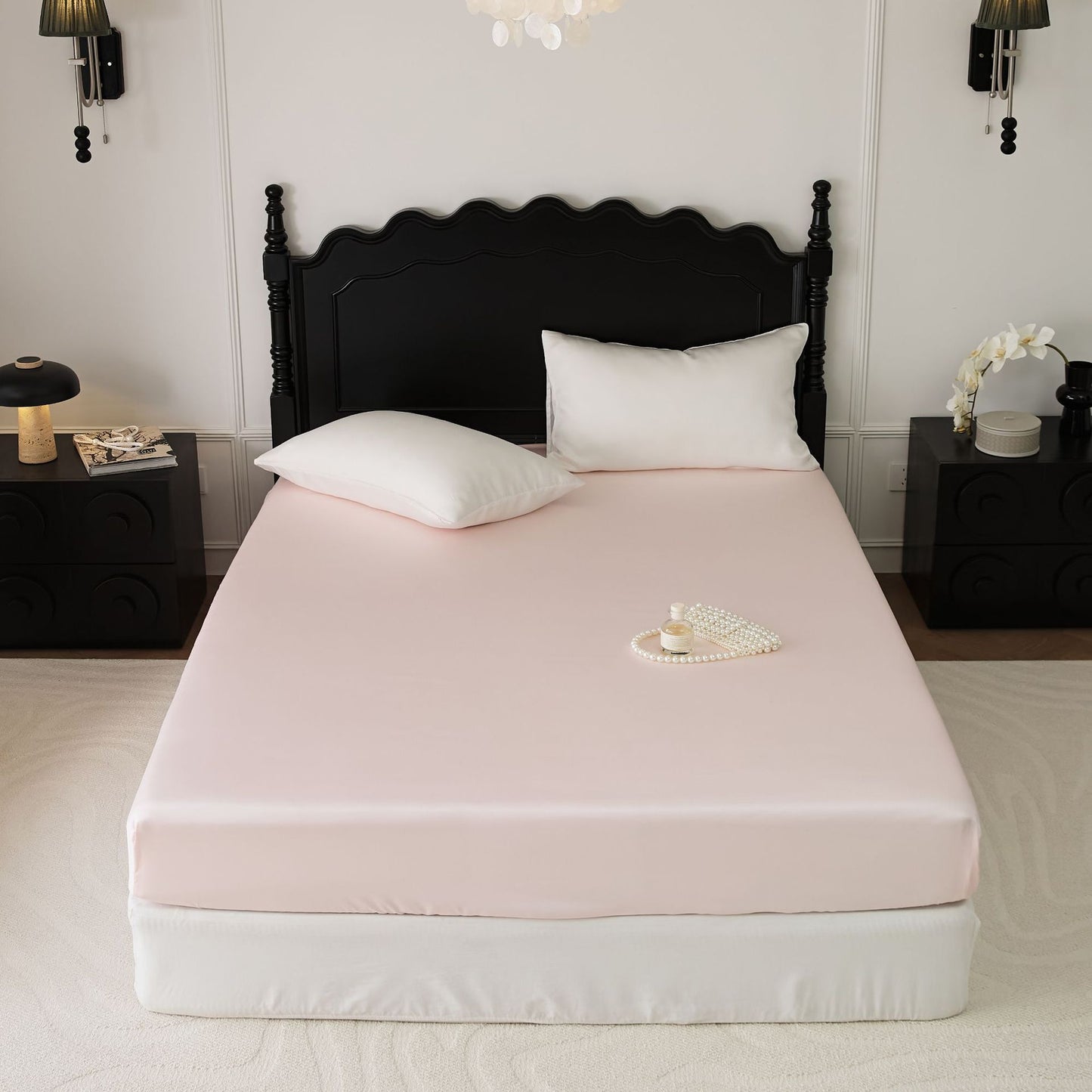 LF-grade Tencel Lyocell Fiber Summer Cool Feeling Ice Silk Solid Color Single Product Bed Sheet