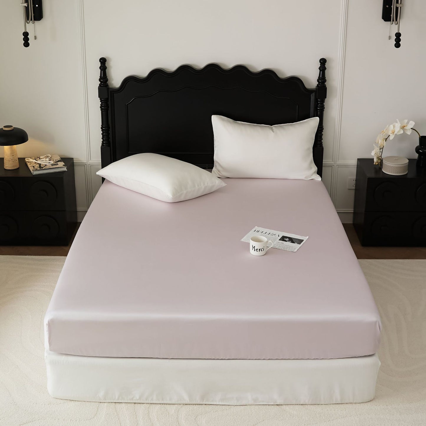 LF-grade Tencel Lyocell Fiber Summer Cool Feeling Ice Silk Solid Color Single Product Bed Sheet