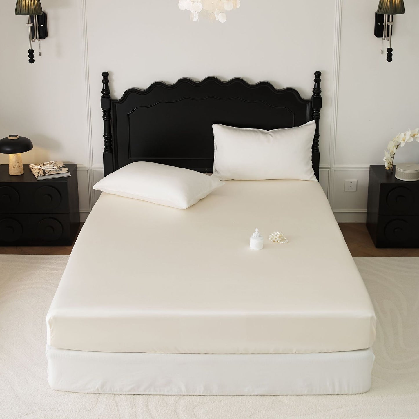 LF-grade Tencel Lyocell Fiber Summer Cool Feeling Ice Silk Solid Color Single Product Bed Sheet