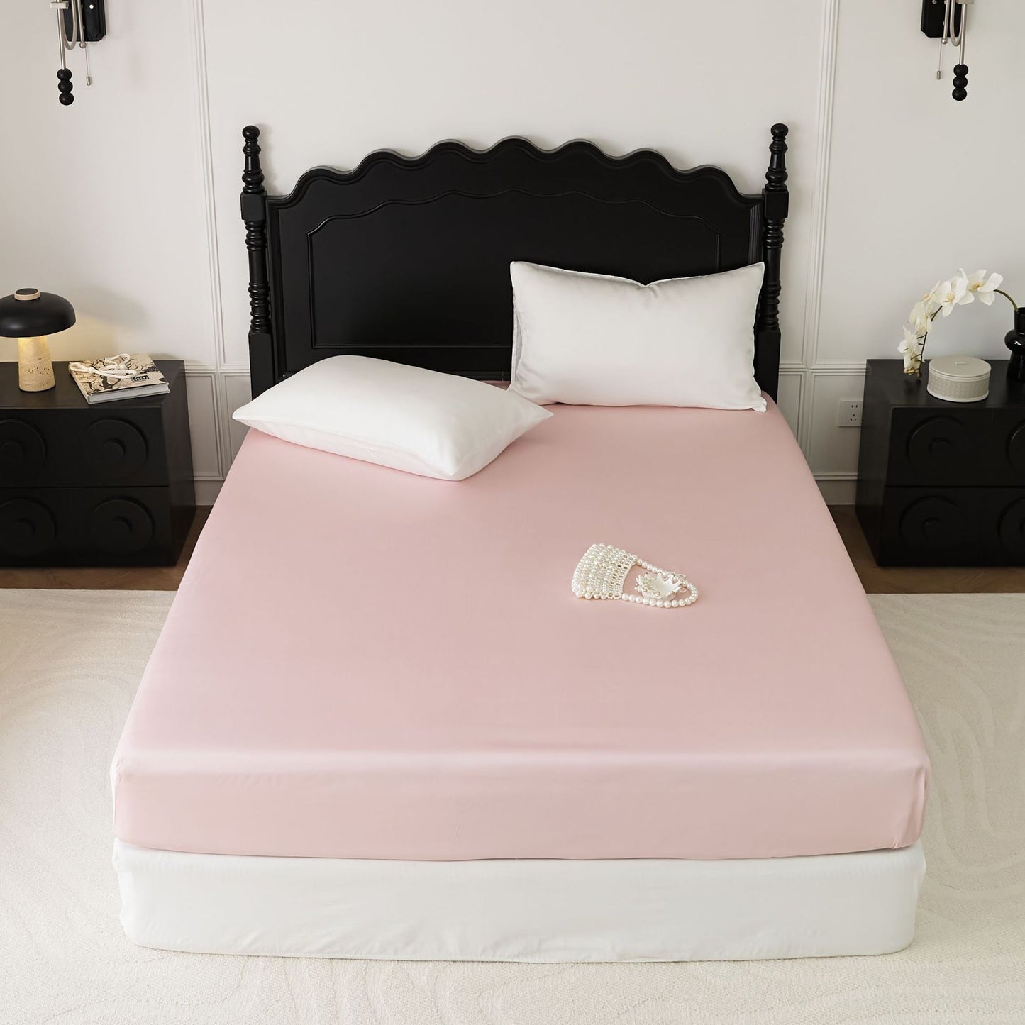 LF-grade Tencel Lyocell Fiber Summer Cool Feeling Ice Silk Solid Color Single Product Bed Sheet