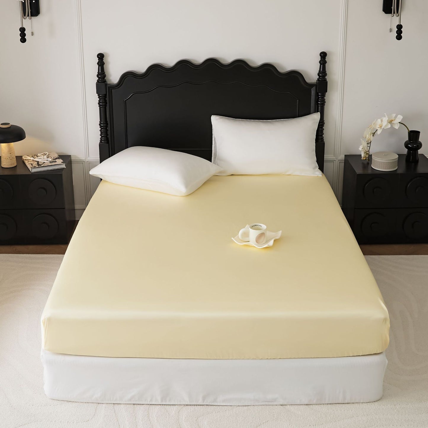 LF-grade Tencel Lyocell Fiber Summer Cool Feeling Ice Silk Solid Color Single Product Bed Sheet