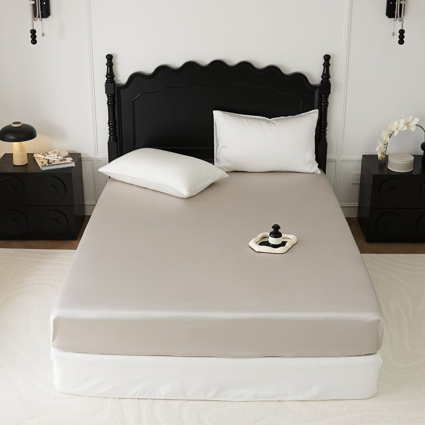 LF-grade Tencel Lyocell Fiber Summer Cool Feeling Ice Silk Solid Color Single Product Bed Sheet