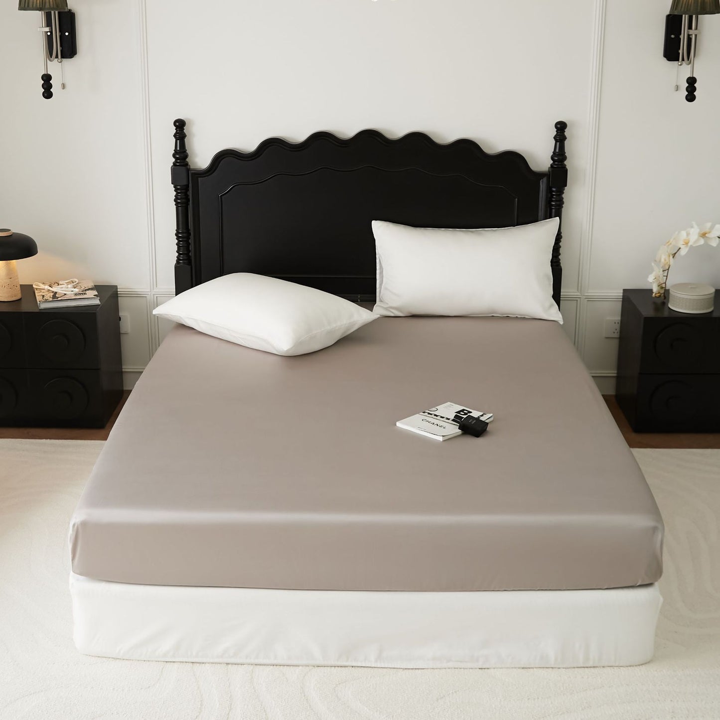 LF-grade Tencel Lyocell Fiber Summer Cool Feeling Ice Silk Solid Color Single Product Bed Sheet