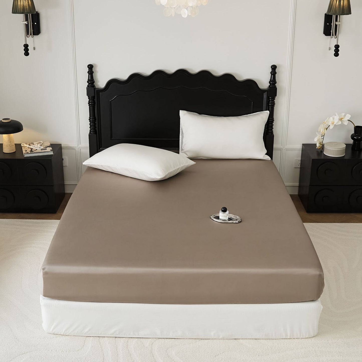 LF-grade Tencel Lyocell Fiber Summer Cool Feeling Ice Silk Solid Color Single Product Bed Sheet